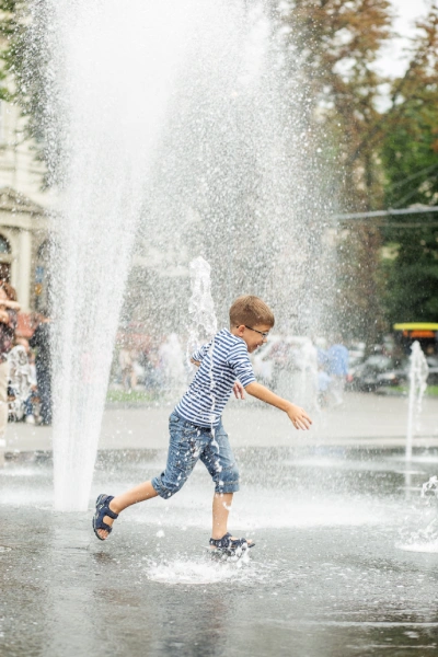 Water features in cities