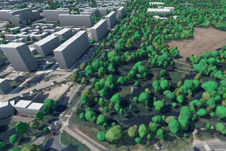 Milliers d'arbres affichés par instanciation dans une scène Horizon